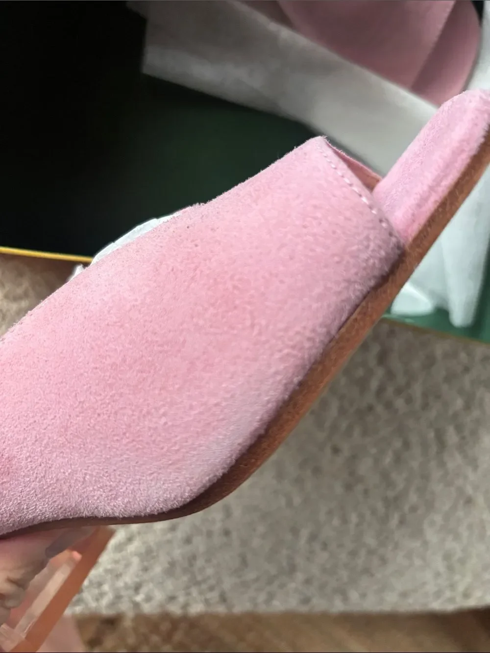 kate spade Pink Suede Slide Sandals